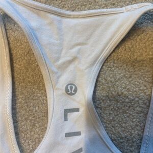 Lululemon White tank top Bra